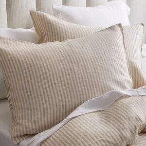 Quince European Linen Stripe Sham Set King size